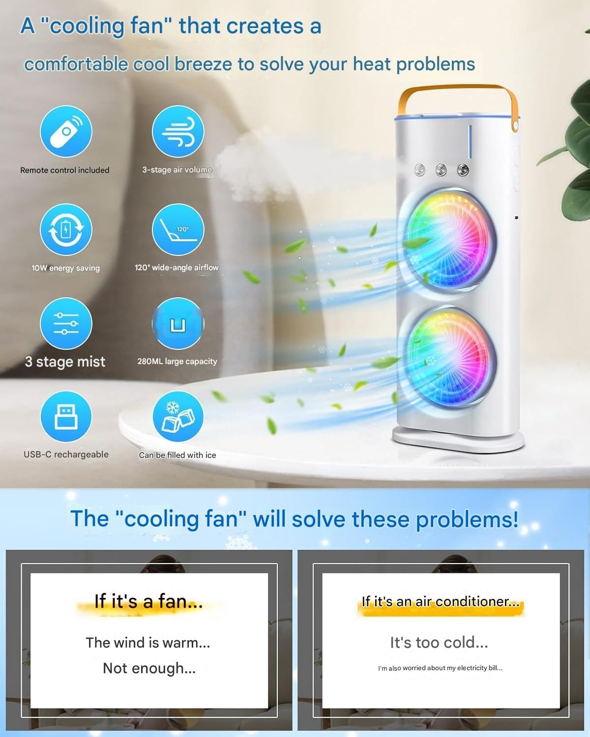 HydroCool technology showing mist-based cooling